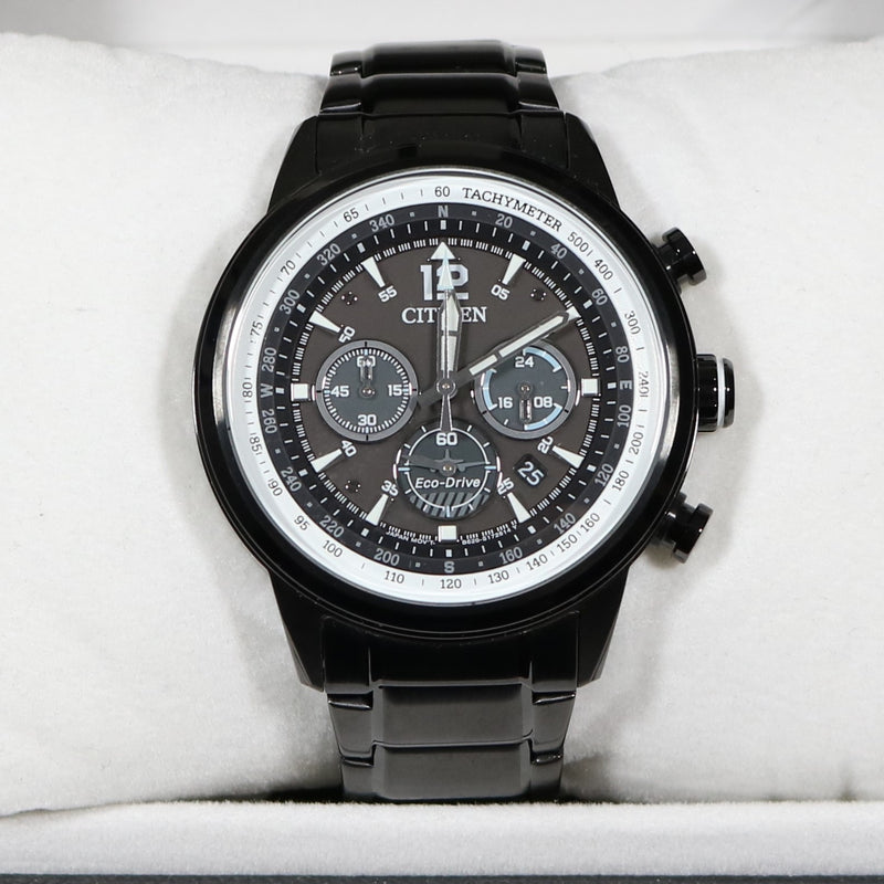 Citizen Eco Drive Black Dial Men's Pilot Chronograph Watch CA4475-89E