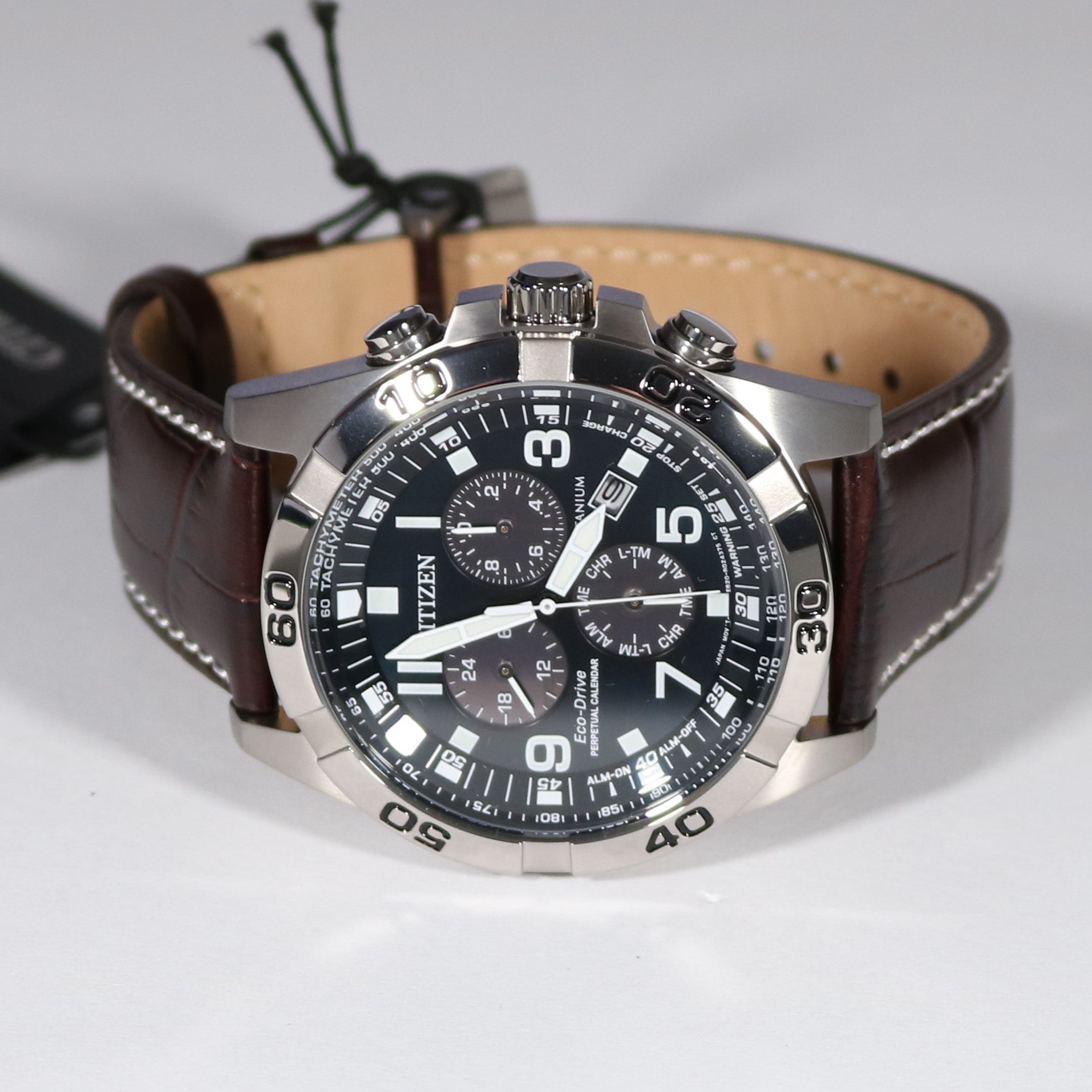 Citizen Super Titanium Brown Leather Strap Men s Watch BL5551 06L