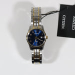 Citizen Women's Blue Dial Stainless Steel Two Tone Quartz Watch EU6004-56L