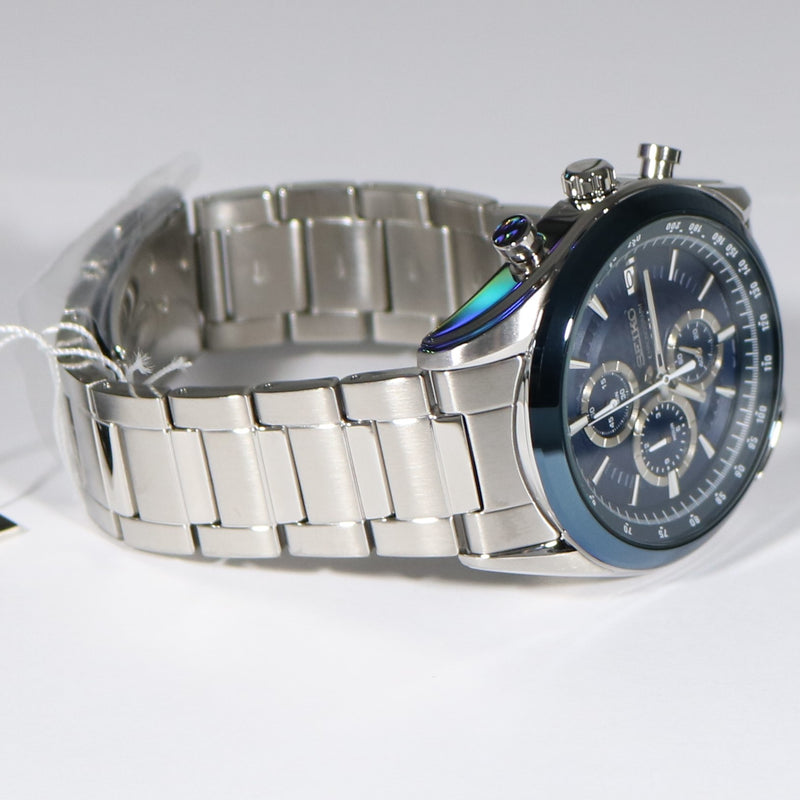 Seiko Blue Dial Men's Chronograph Quartz Watch SSB177P1