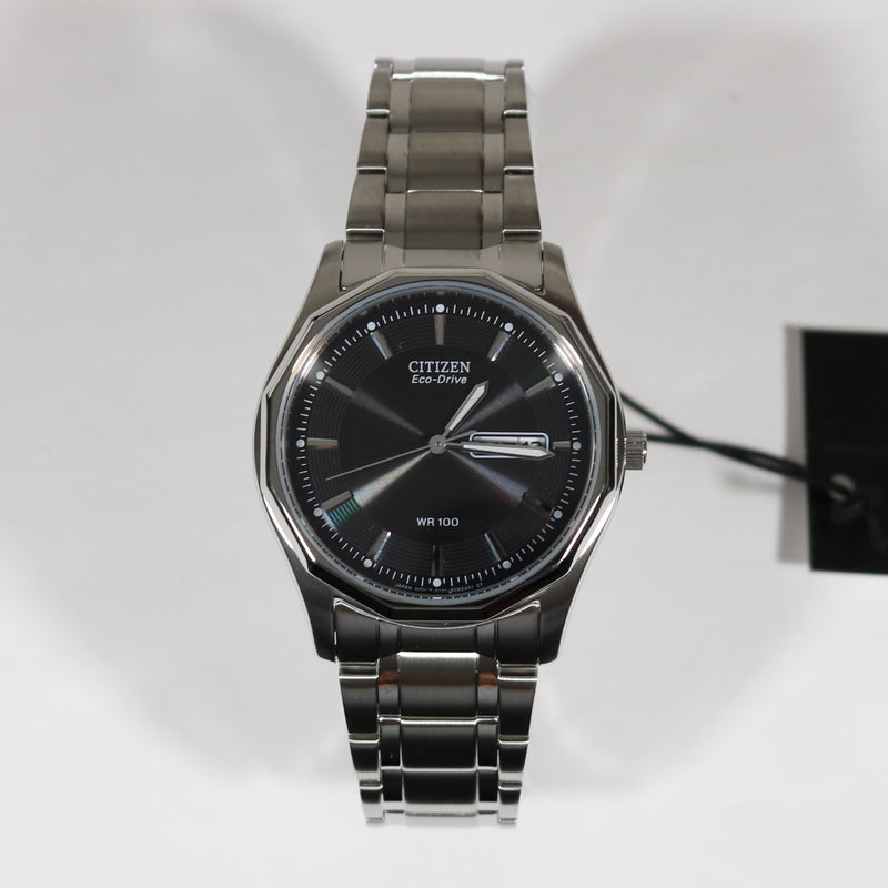 Citizen Men\'s Eco Drive Dial Steel Watch Stainless BM8430-59EE Black Chronobuy –