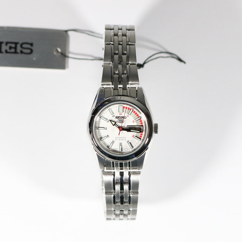Seiko 5 Automatic White Dial Stainless Steel Women's Watch SYMA41K1