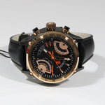 Timex TX Series Flyback Chronograph Leather Strap Black Dial Men's Watch T3C178