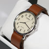 Citizen Men's Eco Drive Brown Leather Strap White Dial Watch BJ6501-28A