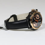 Timex TX Series Flyback Chronograph Leather Strap Black Dial Men's Watch T3C178
