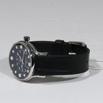 N.O.A 1675 Women's Stainless Steel Black Dial Rubber Strap Watch NW-LQ001