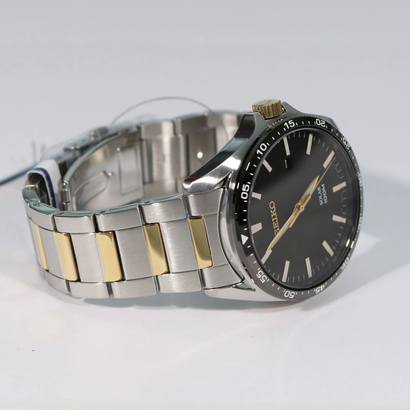 Seiko Men s Two Tone Solar Stainless Steel Watch SNE485P1 Chronobuy
