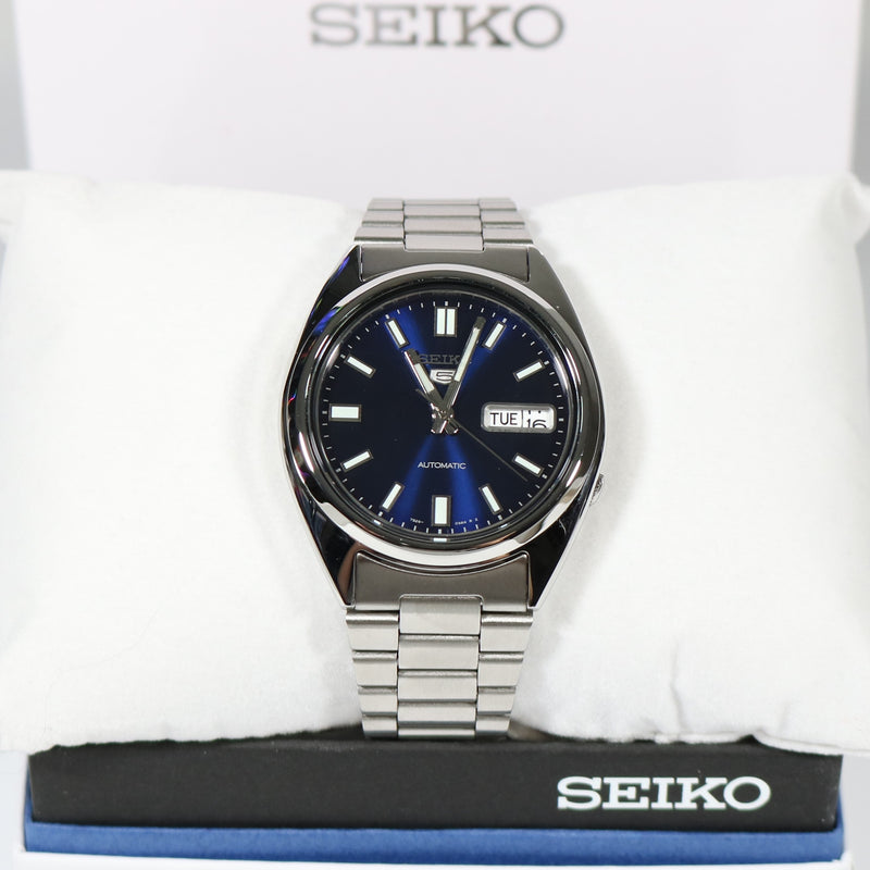 visdom hævn omhyggeligt Seiko 5 Automatic Blue Dial Stainless Steel 21 Jewels Men's Watch SNXS –  Chronobuy