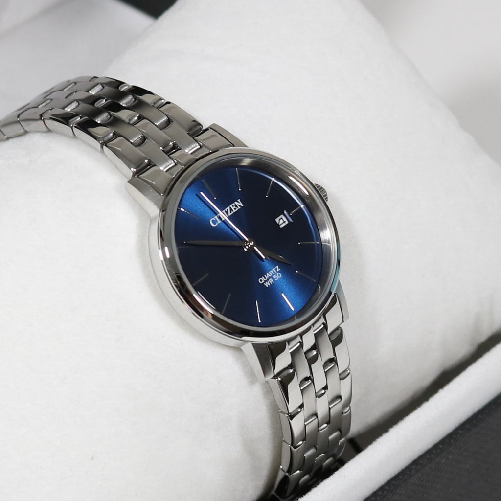 Citizen Quartz Women's Dress Blue Dial Stainless Steel Watch EU6090-54 –  Chronobuy