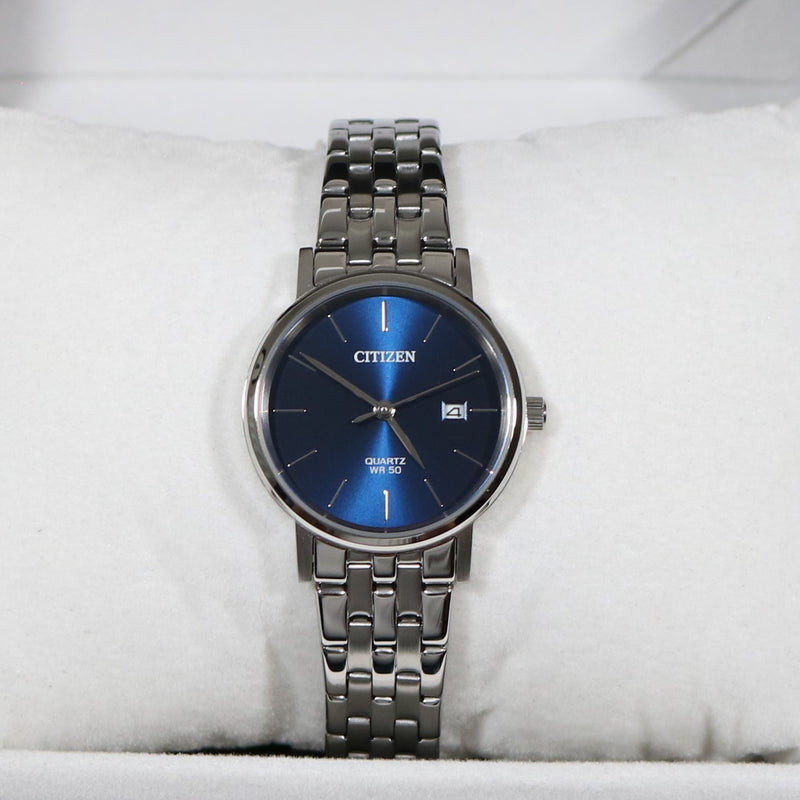 Citizen Quartz Women's Dress Blue Dial Stainless Steel Watch EU6090-54L