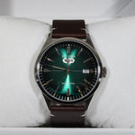 Citizen Men's C7 Series Automatic Green Dial Brown Leather Strap Watch NH8390-03X