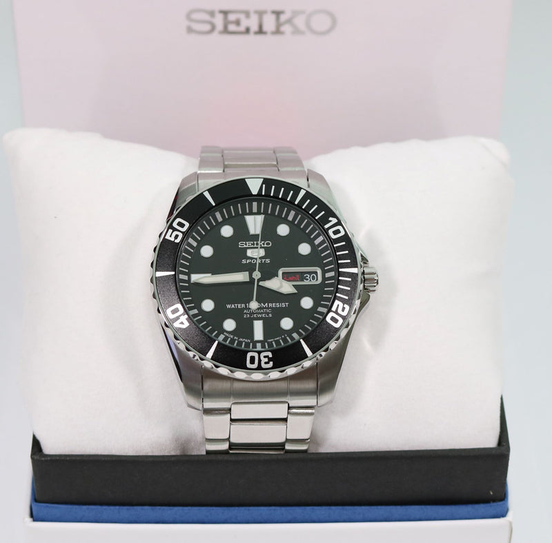 Seiko 5 Sports Black Dial Men's Watch SNZF17J1 - Chronobuy