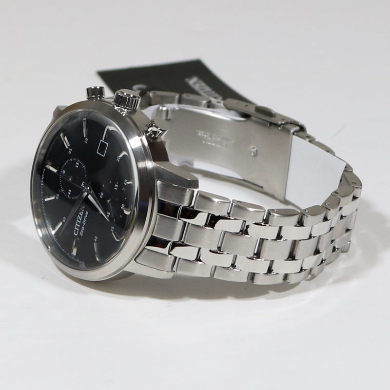 Citizen Men's Stainless Steel Black Dial Chronograph Watch CA7060-88E