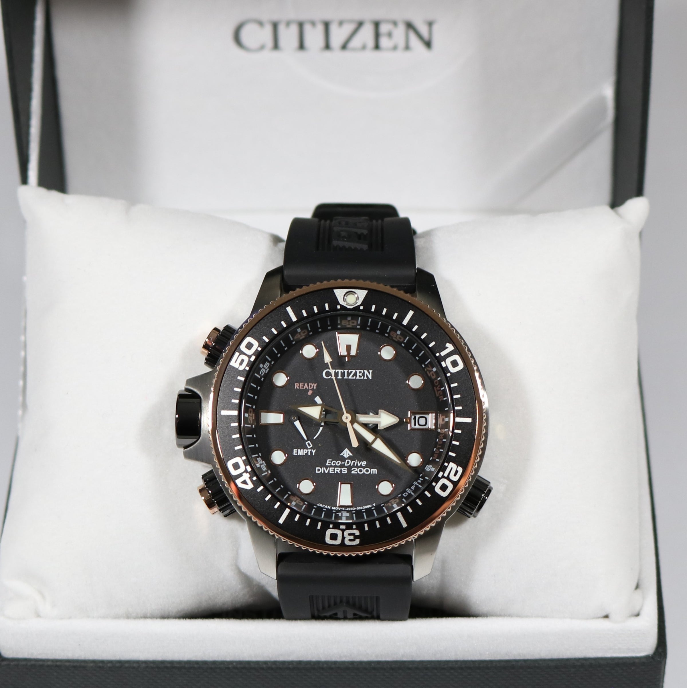 Citizen Promaster Men's Rose Gold Tone Bezel Diver Watch BN2037