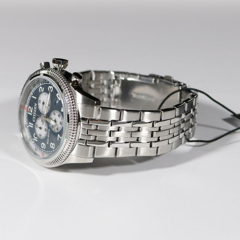 Citizen Stainless Steel Sport Chronograph Blue Dial Men's Watch AT2460-89L
