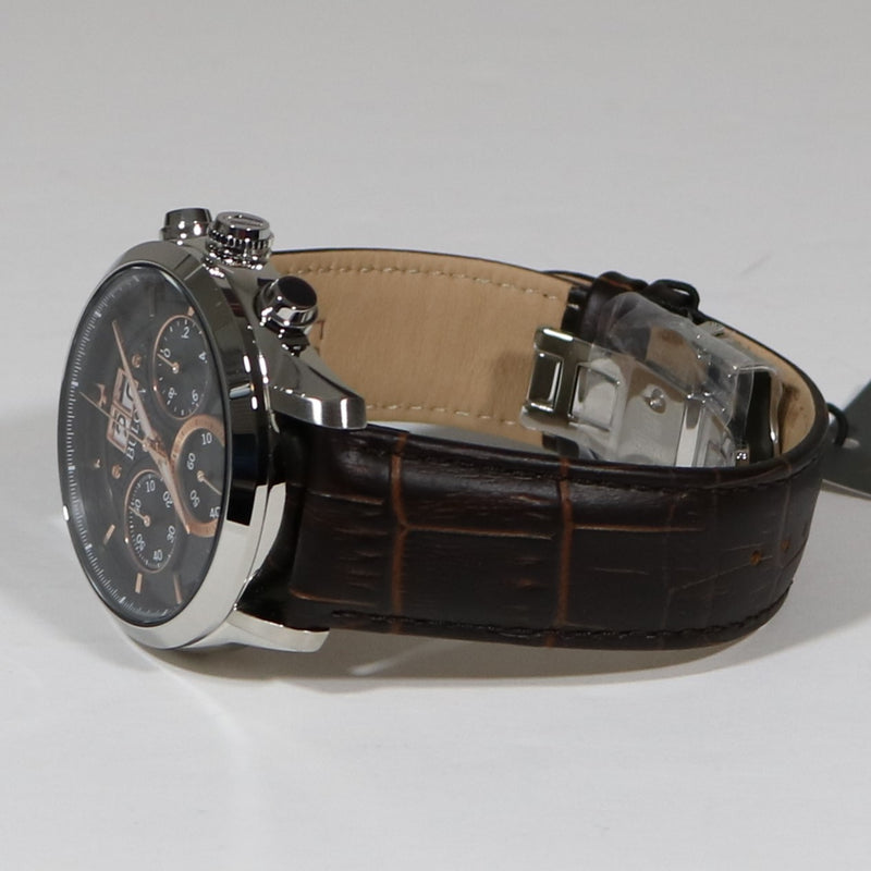 Bulova Sutton Stainless Steel Leather Strap Men's Chronograph Watch 96B311