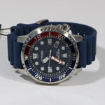 Citizen Eco Drive Promaster Dive Blue Red Bezel Stainless Steel Men's Watch BN0168-06L