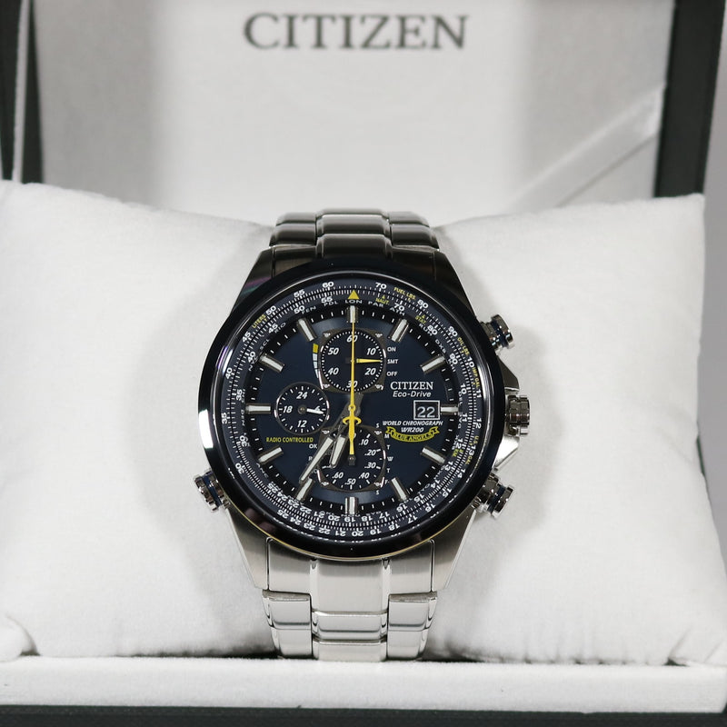 Citizen Eco- Drive  Blue Angels Chronograph Stainless Steel Watch AT8020-54L