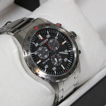 Citizen Eco-Drive Men's Stainless Steel Black Dial Chronograph Watch AT2520-89E