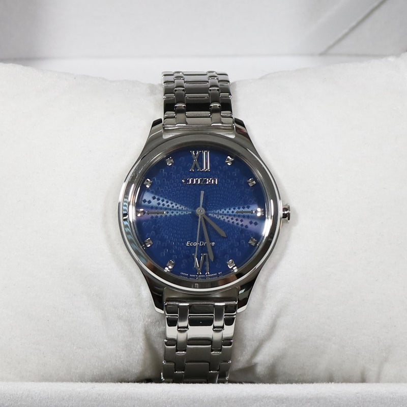 Citizen Eco Drive Elegant Women s Blue Dial Stainless Steel Dress