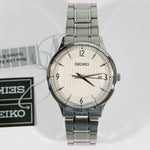 Seiko Classic Quartz Stainless Steel White Dial Men's Watch SGEH79P1 - Chronobuy