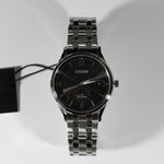 Citizen Eco-Drive Men's Elegant Black Dial Stainless Steel Dress Watch BV1111-75E