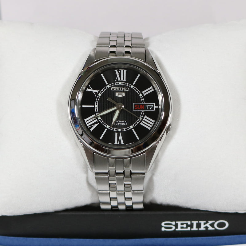 Seiko 5 Men's Automatic Black Dial Stainless Steel Watch SNKL35K1