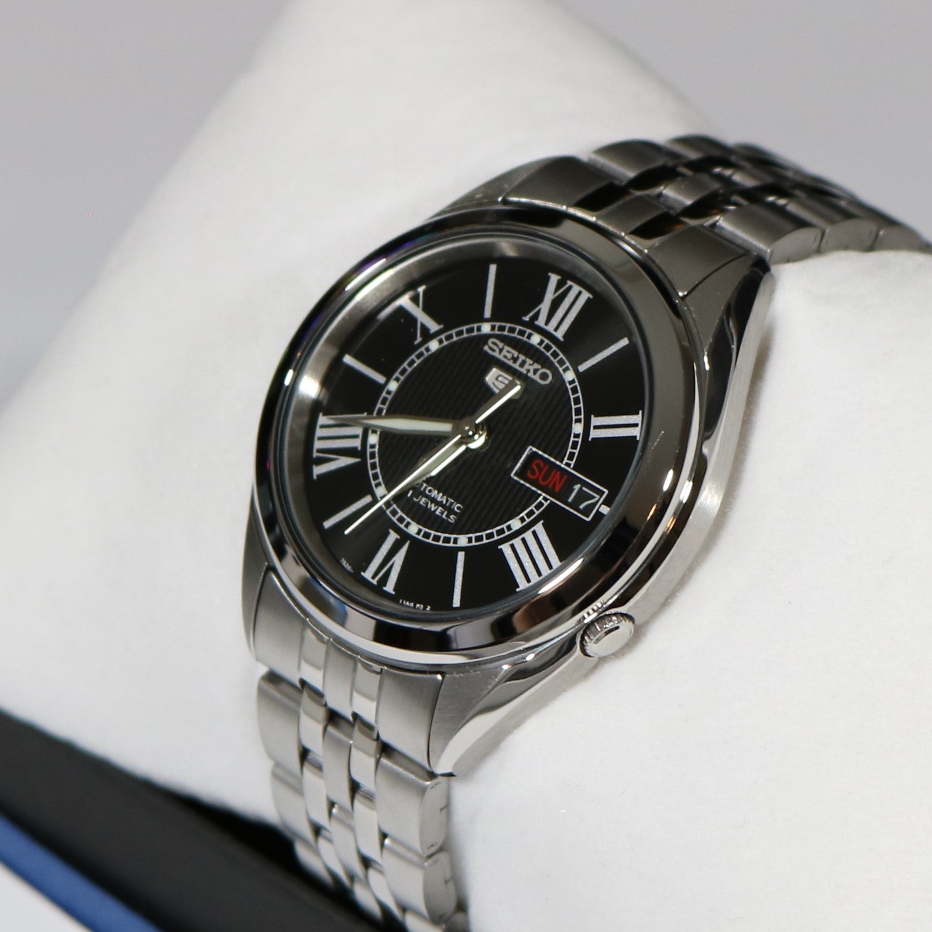 Seiko 5 Men s Automatic Black Dial Stainless Steel Watch SNKL35K1 Chronobuy