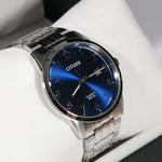 Citizen Men's Blue Dial Quartz Stainless Steel Dress Watch BI5000-52L