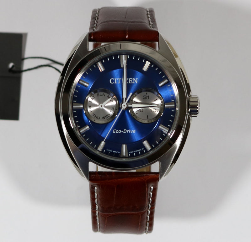 Citizen Men's Paradex Blue Dial Leather Strap Watch BU4011-11L - Chronobuy