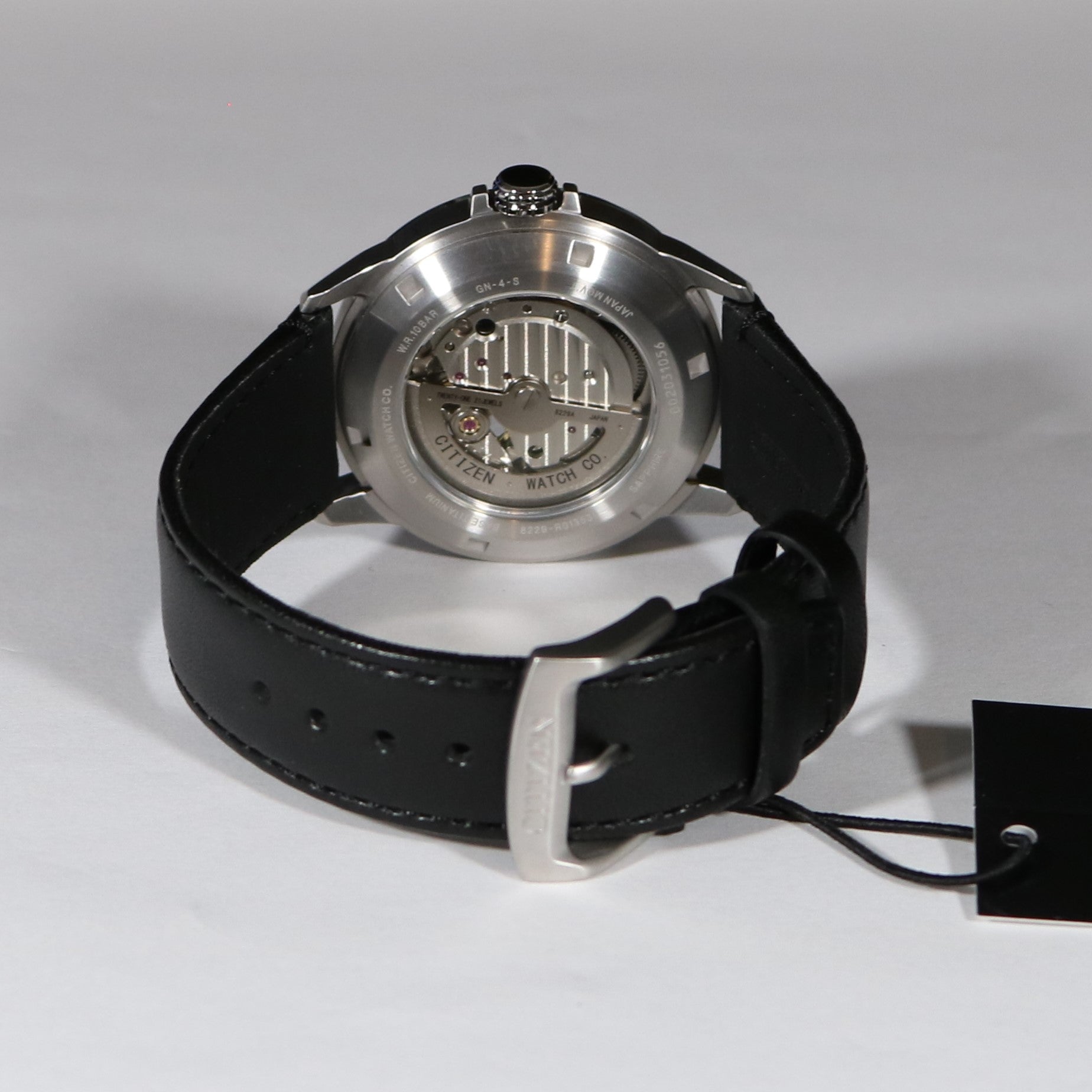 Citizen Super Titanium Automatic Black Leather Strap Men's Watch NH9120-11E