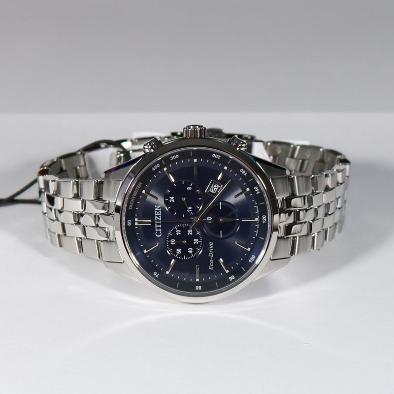 Citizen Eco Drive Blue Dial Chronograph Men's Dress Watch AT2141-52L