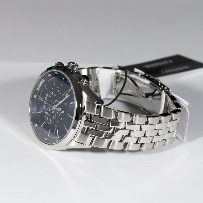 Citizen Eco Drive Blue Dial Chronograph Men's Dress Watch AT2141-52L