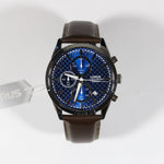 Lorus Blue Dial Stainless Steel Blue Dial Leather Strap Men's Watch RM397FX9