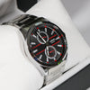 Lorus Men's Black Dial Stainless Steel Quartz Watch R3A57AX9