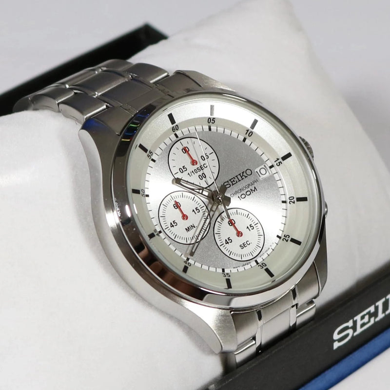Seiko Stainless Steel Men's Quartz Neo Sports Chronograph Watch SKS535P1 - Chronobuy