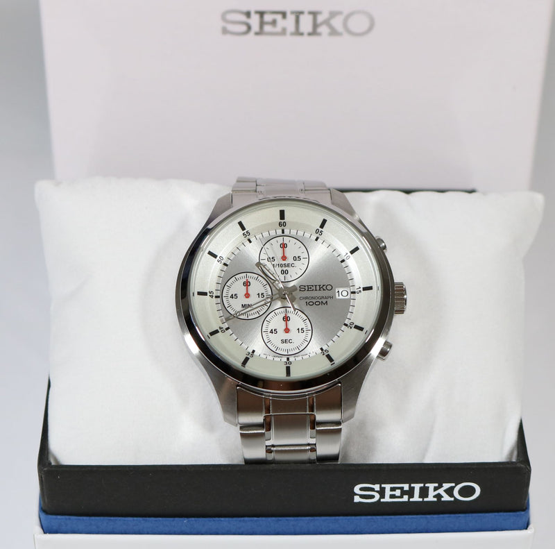 Seiko Stainless Steel Men's Quartz Neo Sports Chronograph Watch SKS535P1 - Chronobuy