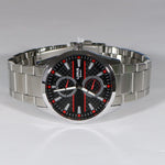 Lorus Men's Black Dial Stainless Steel Quartz Watch R3A57AX9