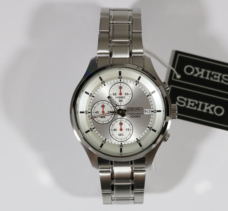 Seiko Stainless Steel Men s Quartz Neo Sports Chronograph Watch SKS535 Chronobuy