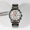 Lorus White Dial Stainless Steel Chronograph Men's Watch RM393FX9