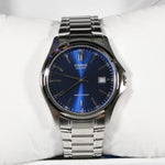 Casio Men's Stainless Steel Blue Dial Dress Watch MTP-1183PA-2A