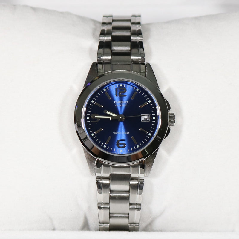 Casio Women's Blue Dial Stainless Steel Watch LTP-1259PD-2A