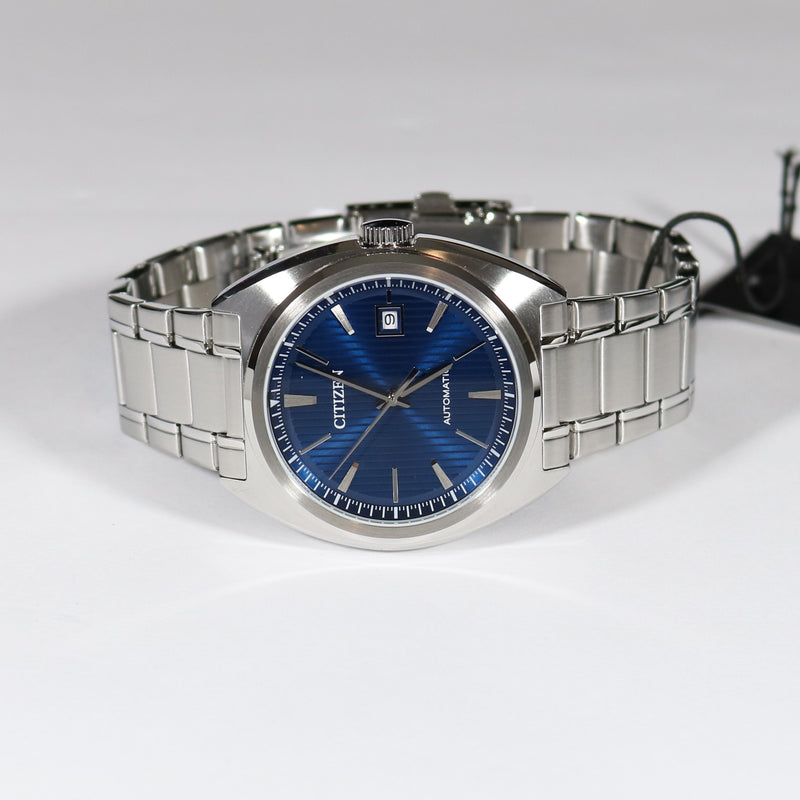 Citizen Men's Navy Blue Dial Vintage Style Stainless Steel Watch NJ0100-71L