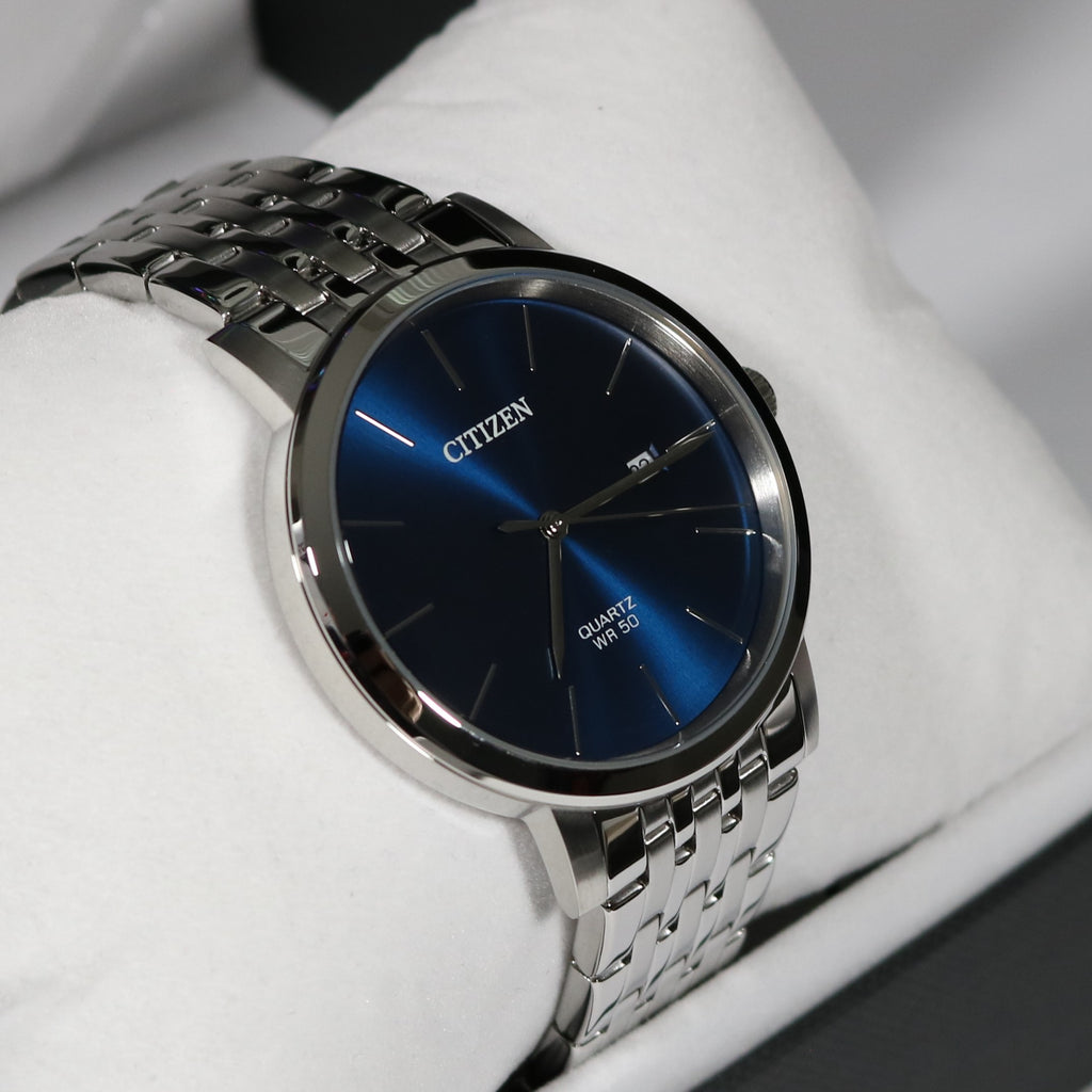 Citizen Quartz Blue Dial Classic Style Men's Stainless Steel Watch BI5070 -57L