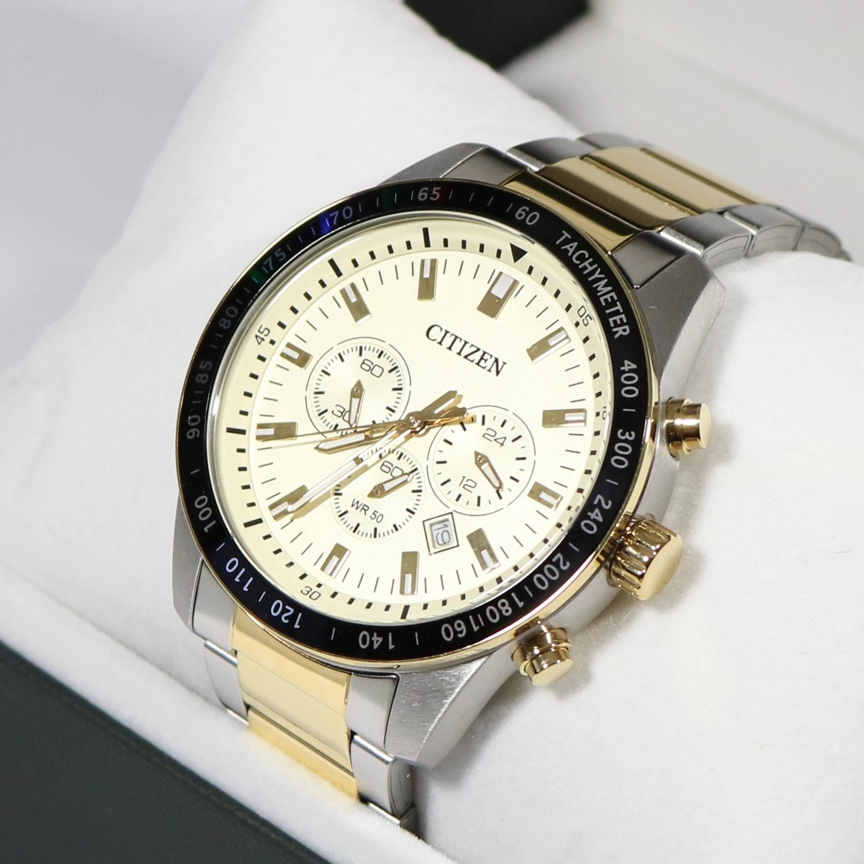 Citizen Men s Two Tone Quartz Analog Stainless Steel AN8074 52P