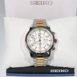 Seiko Quartz Women's White Dial Chronograph Watch SNDW86P1
