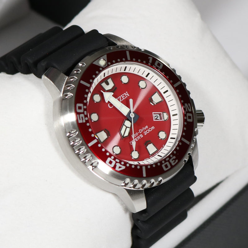 Citizen Eco-Drive Promaster Red Dial Sea Divers Watch BN0159-15X