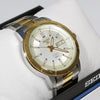 Seiko 5 Day Date Two Tone Automatic White Dial Men's Watch SNKN58K1 - Chronobuy