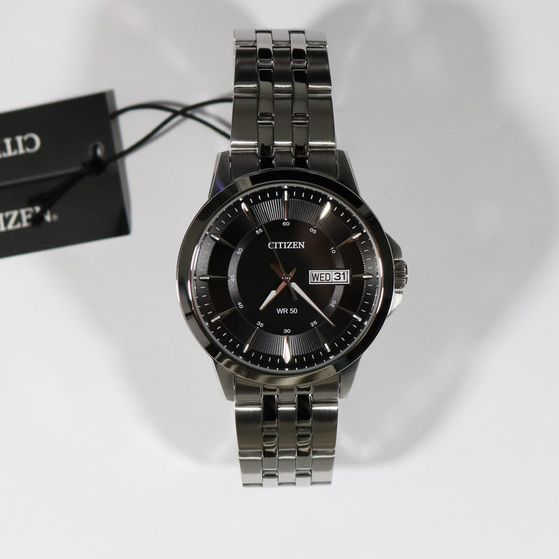 Citizen Men's Classic Quartz Black Dial Stainless Steel Watch