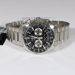 Seiko Quartz Men's Black Dial Chronograph Stainless Steel Watch SSB397P1